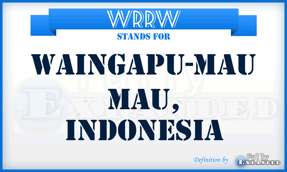 WRRW - Waingapu-Mau Mau, Indonesia