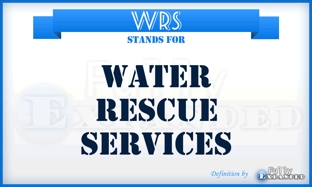 WRS - Water Rescue Services