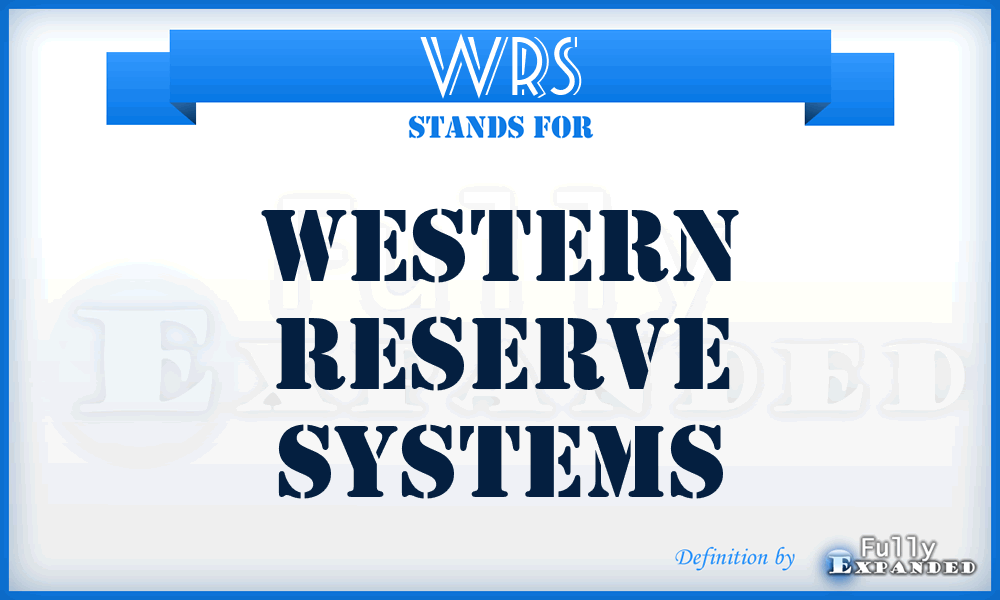 WRS - Western Reserve Systems