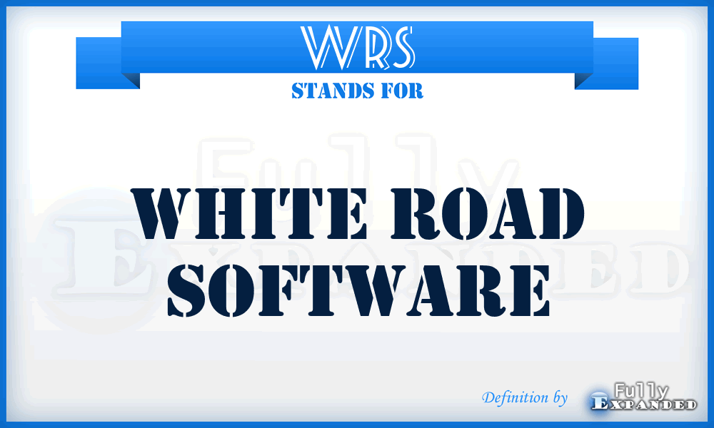 WRS - White Road Software