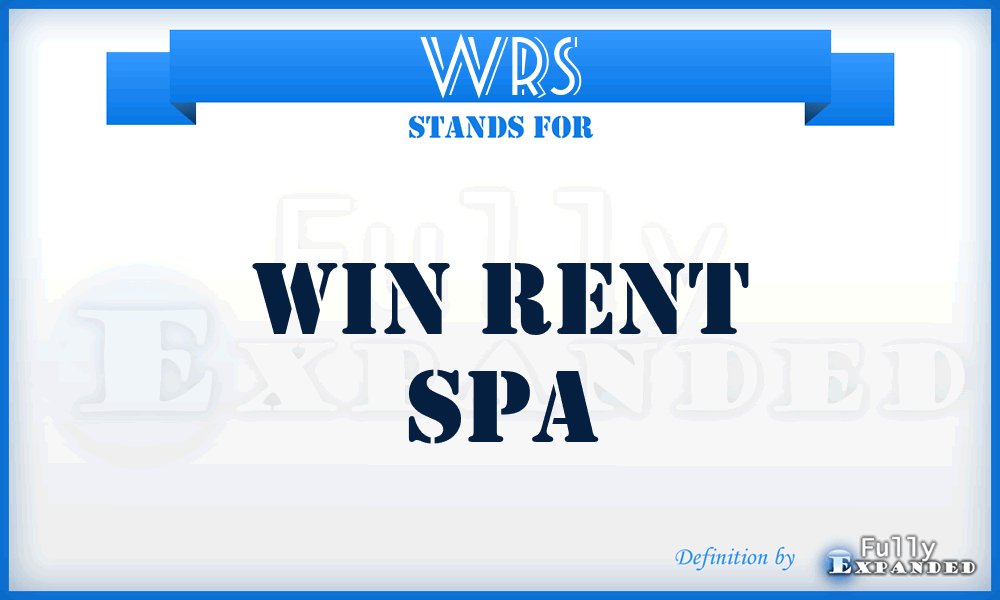 WRS - Win Rent Spa