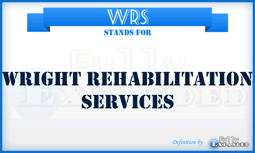WRS - Wright Rehabilitation Services