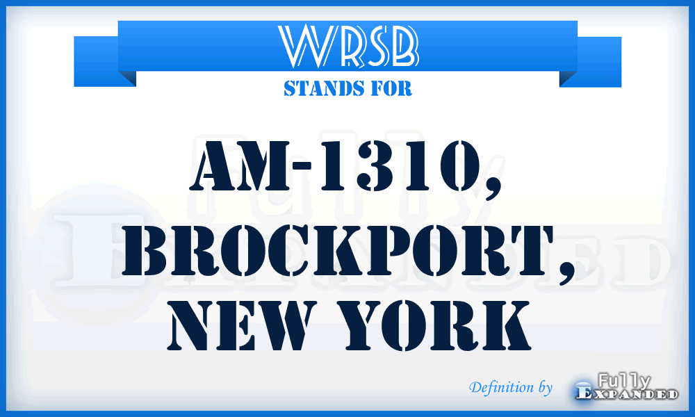 WRSB - AM-1310, Brockport, New York
