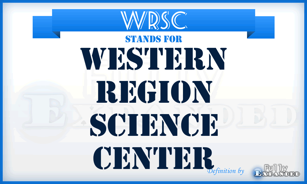 WRSC - Western Region Science Center
