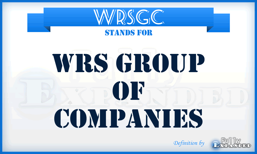 WRSGC - WRS Group of Companies