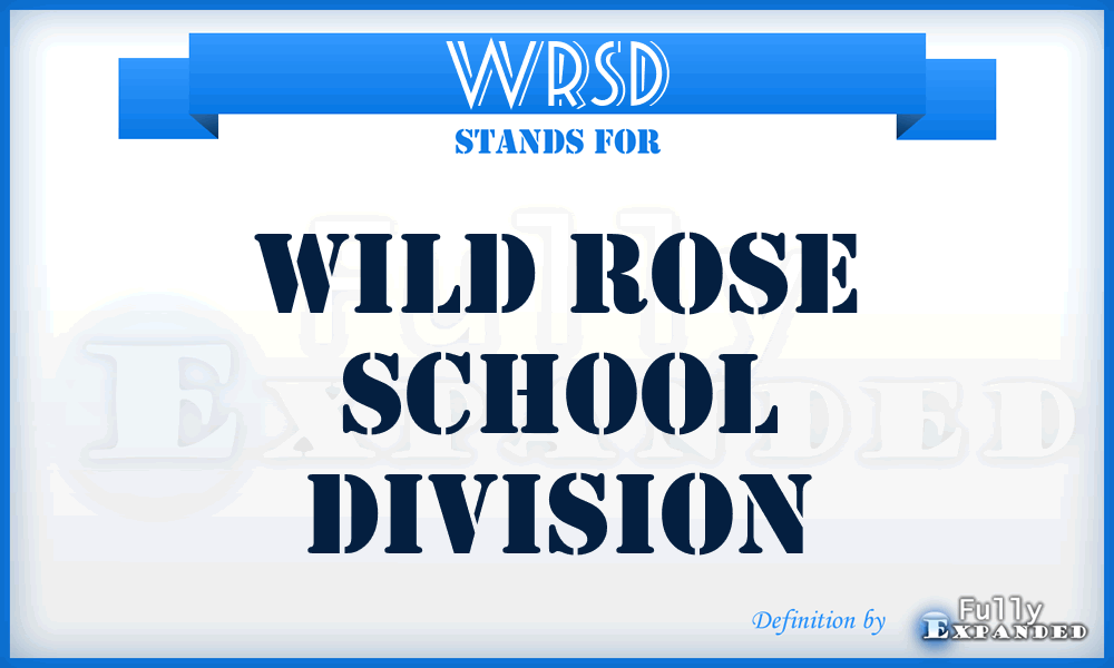 WRSD - Wild Rose School Division