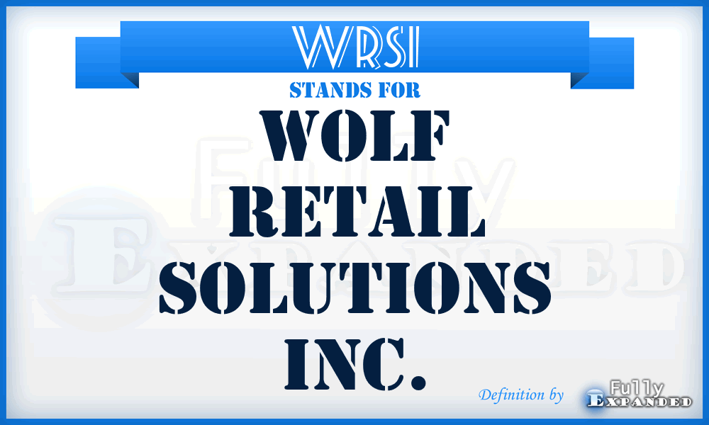 WRSI - Wolf Retail Solutions Inc.