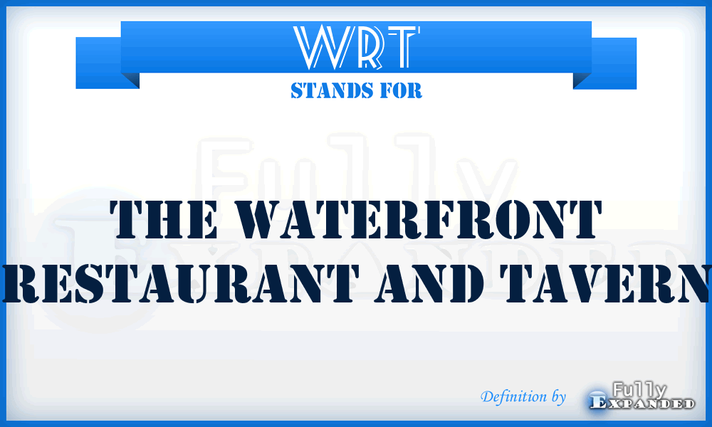 WRT - The Waterfront Restaurant and Tavern