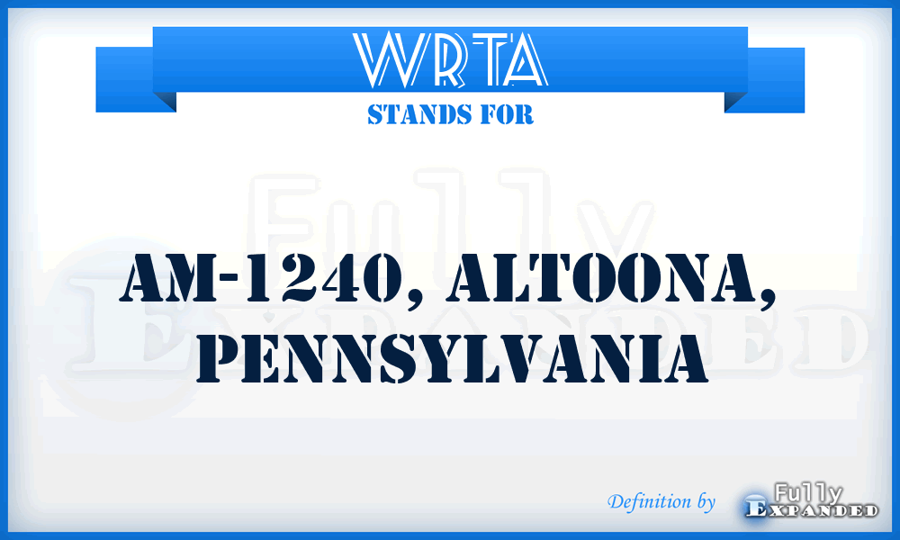 WRTA - AM-1240, Altoona, Pennsylvania