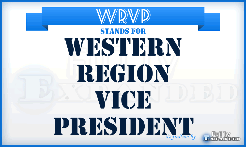 WRVP - Western Region Vice President