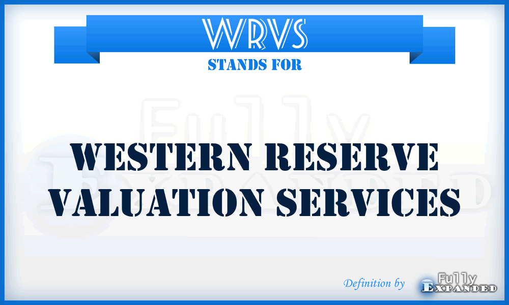 WRVS - Western Reserve Valuation Services