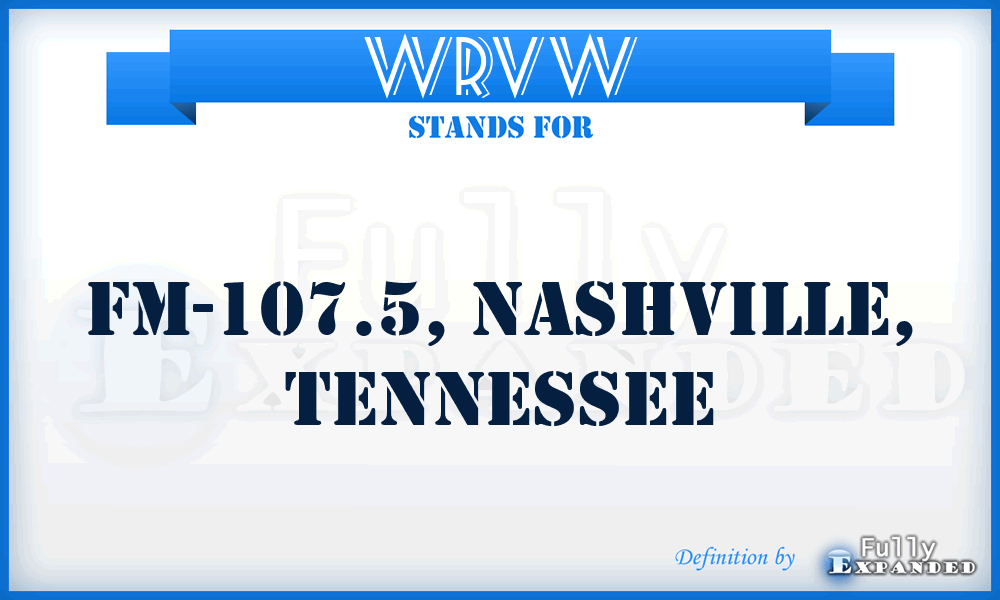 WRVW - FM-107.5, Nashville, Tennessee