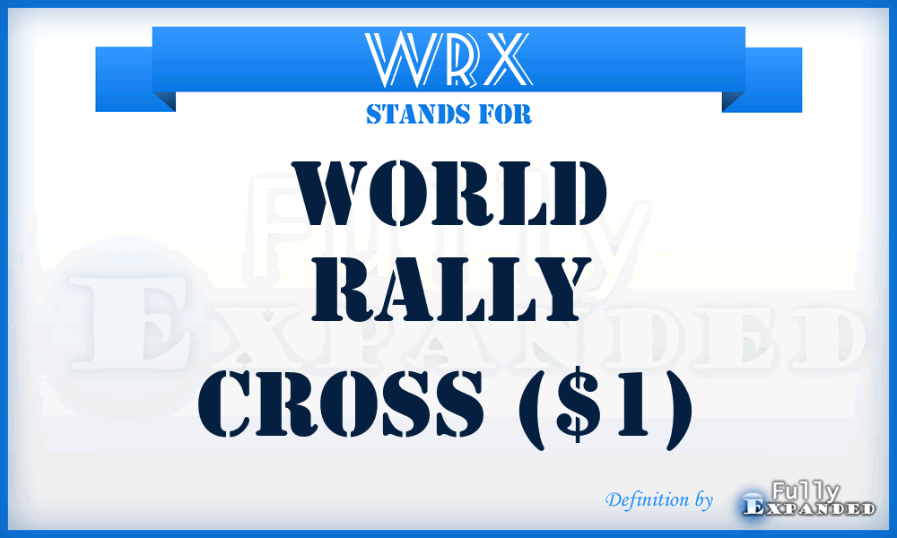 WRX - World Rally Cross ($1)