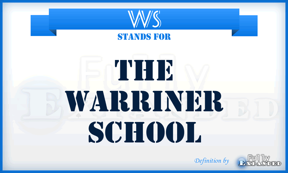 WS - The Warriner School
