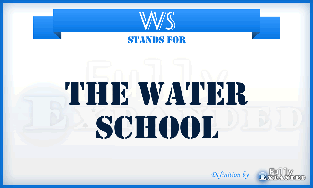 WS - The Water School
