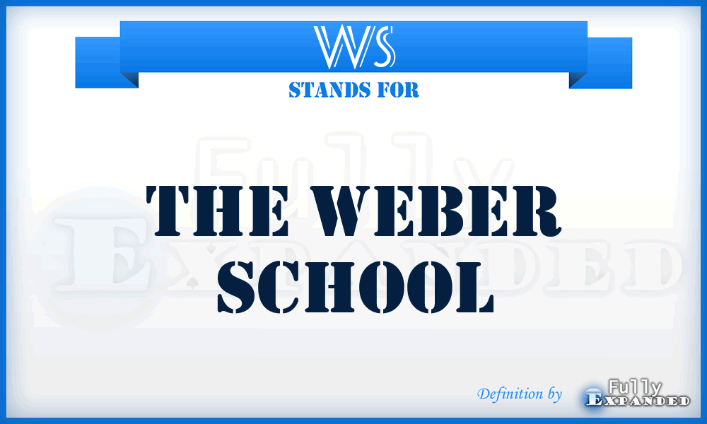 WS - The Weber School