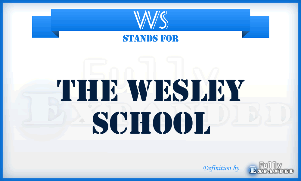 WS - The Wesley School