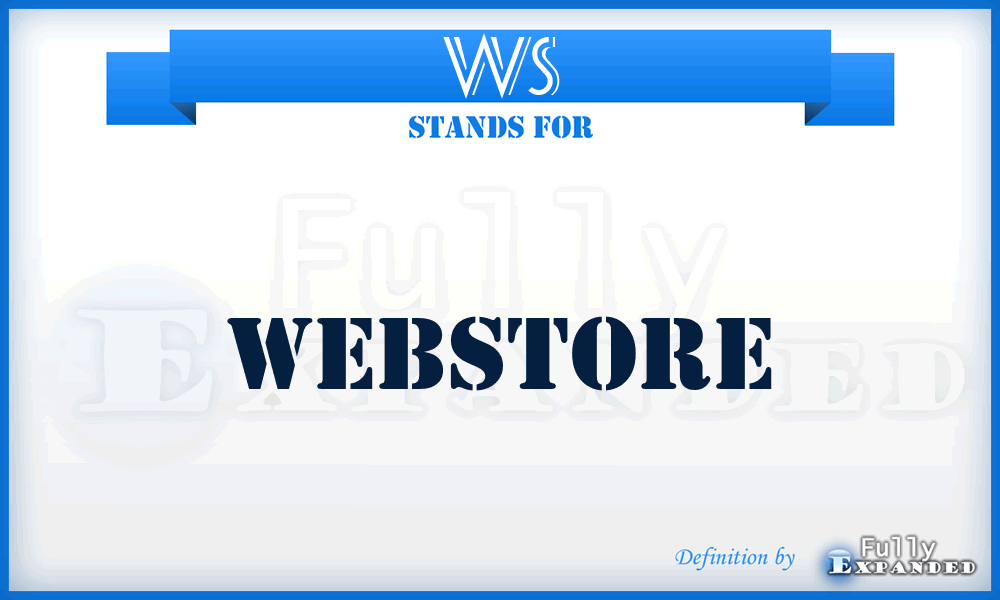 WS - WebStore