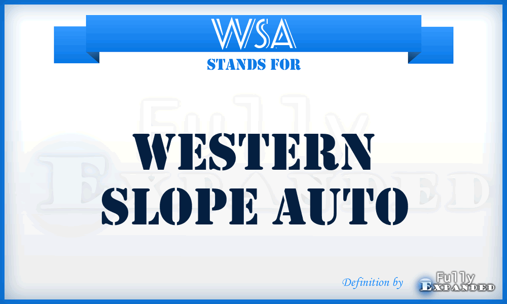 WSA - Western Slope Auto