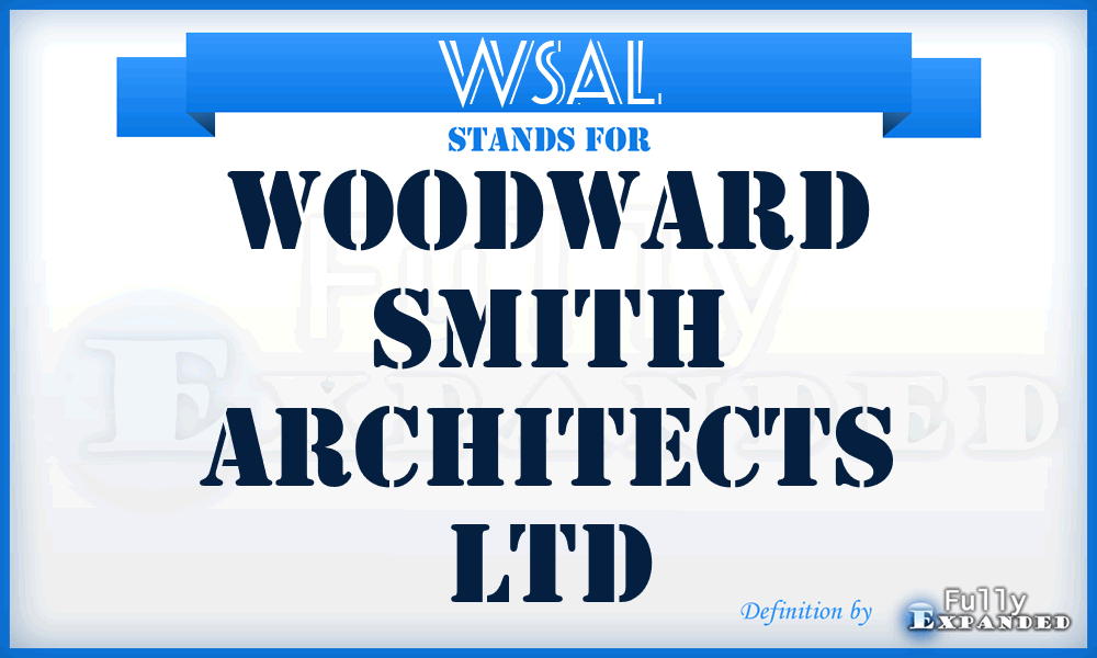WSAL - Woodward Smith Architects Ltd