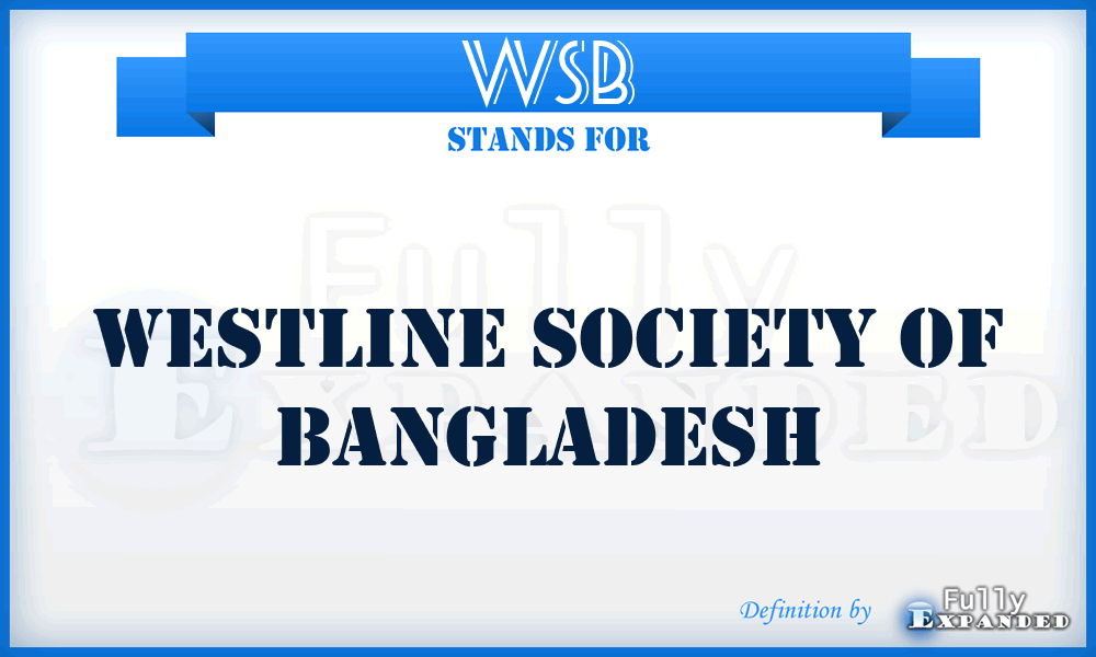 WSB - Westline Society of Bangladesh