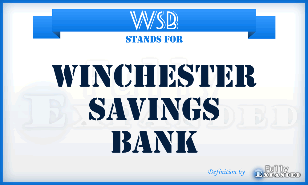 WSB - Winchester Savings Bank
