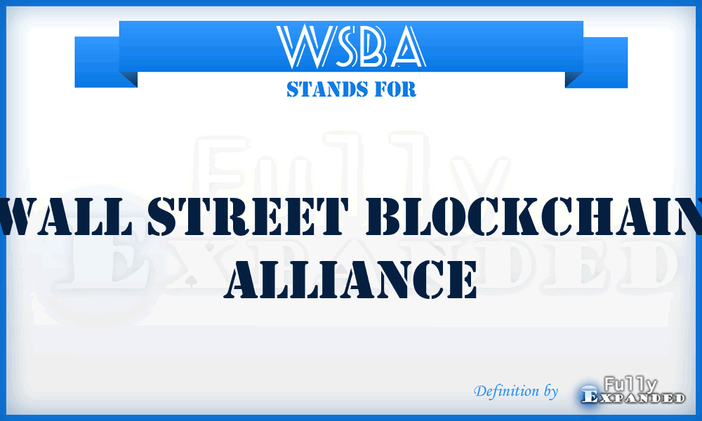 WSBA - Wall Street Blockchain Alliance
