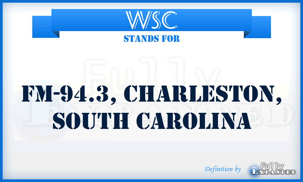 WSC - FM-94.3, Charleston, South Carolina