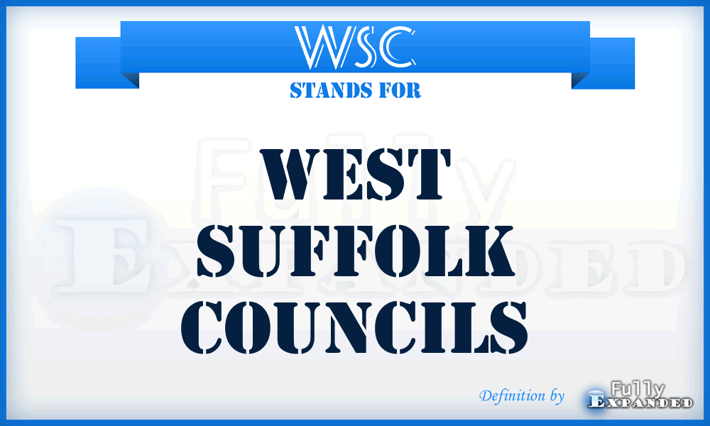 WSC - West Suffolk Councils