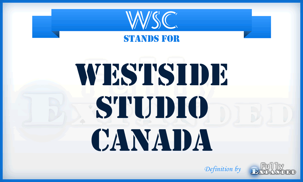 WSC - Westside Studio Canada