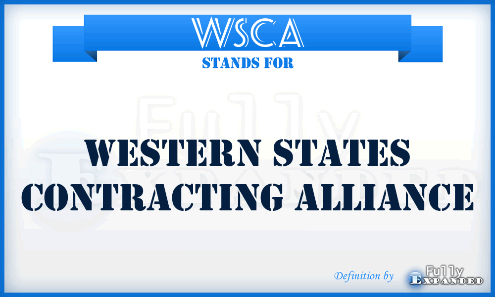 WSCA - Western States Contracting Alliance
