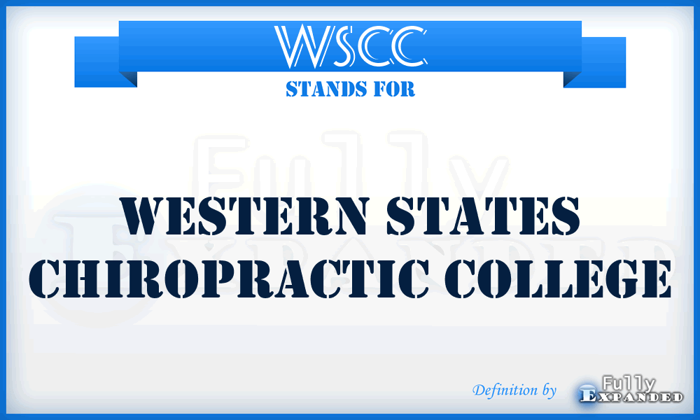 WSCC - Western States Chiropractic College