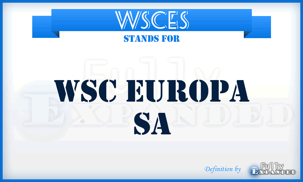 WSCES - WSC Europa Sa
