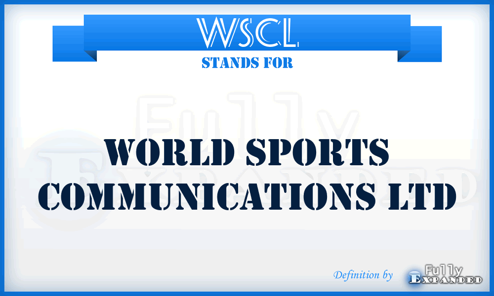WSCL - World Sports Communications Ltd