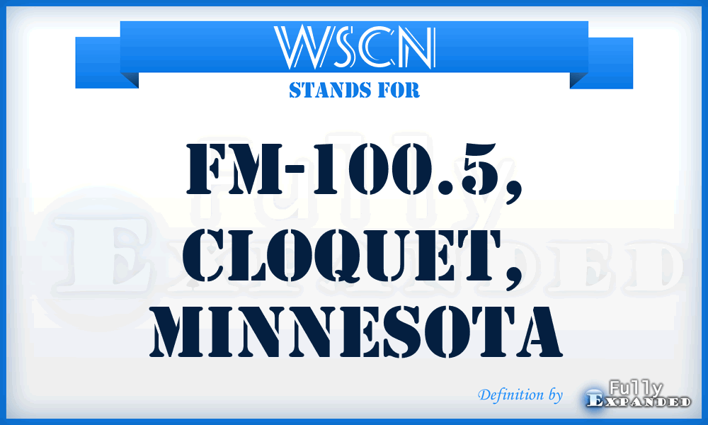 WSCN - FM-100.5, Cloquet, Minnesota