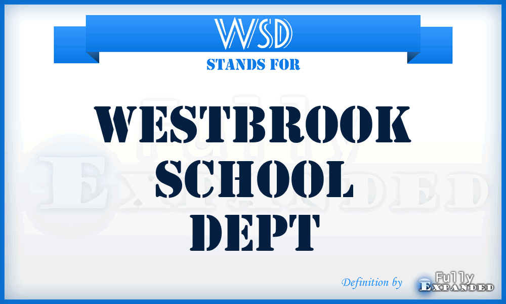 WSD - Westbrook School Dept