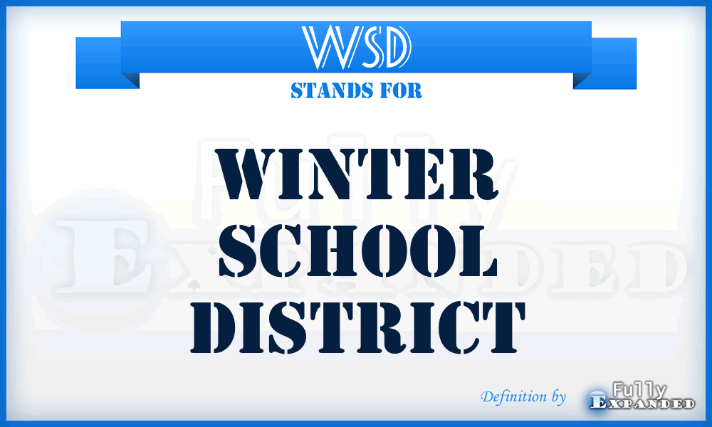 WSD - Winter School District