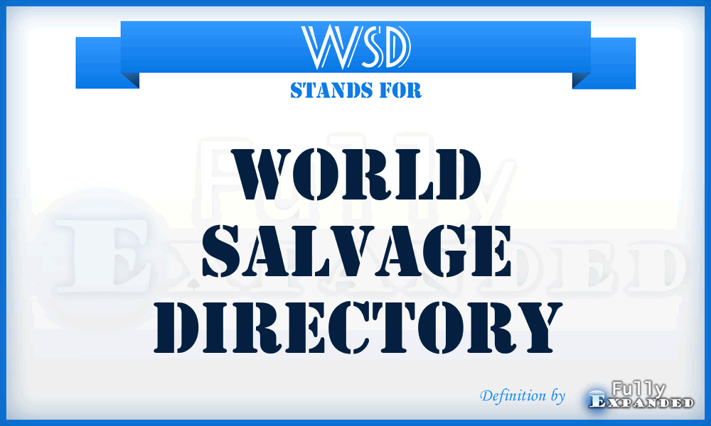 WSD - World Salvage Directory