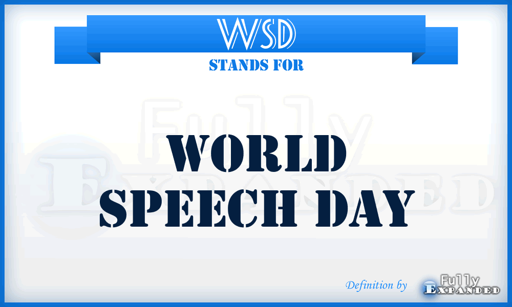 WSD - World Speech Day