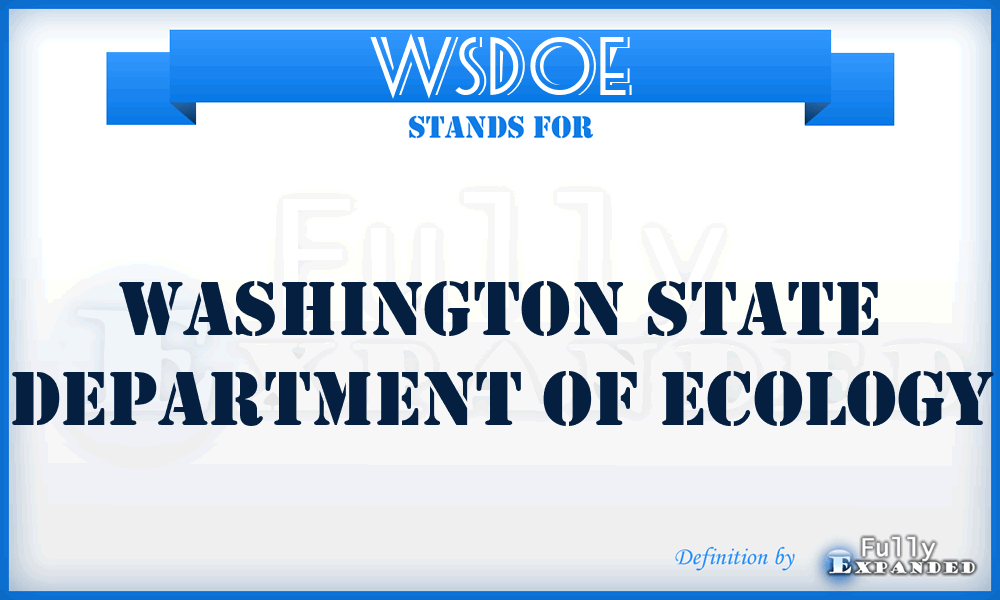 WSDOE - Washington State Department Of Ecology