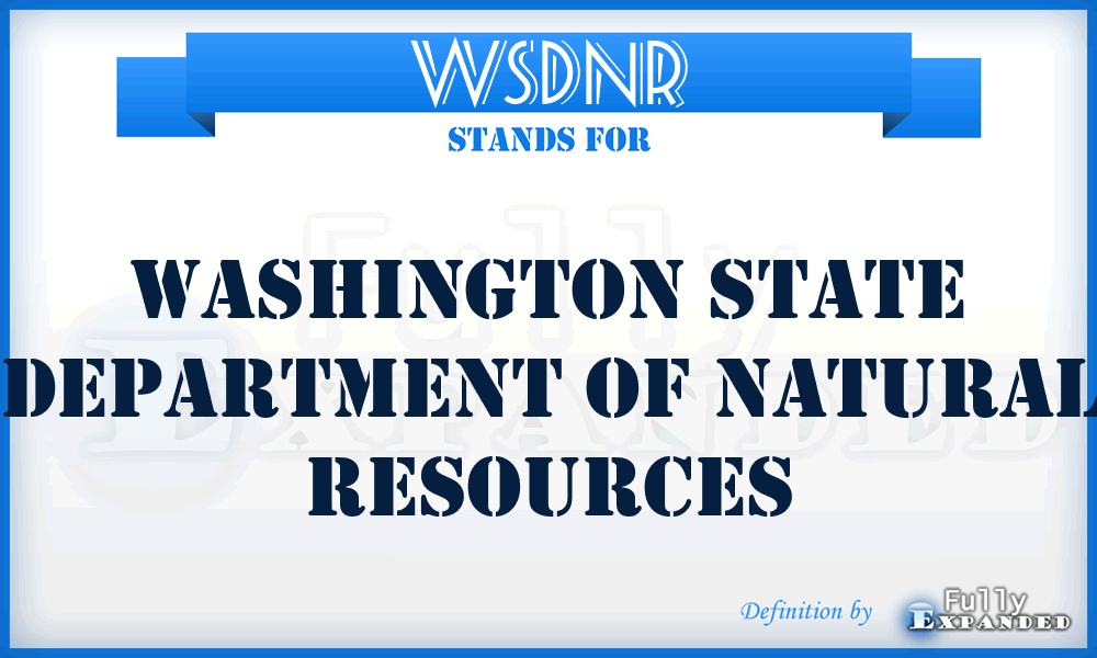 WSDNR - Washington State Department of Natural Resources