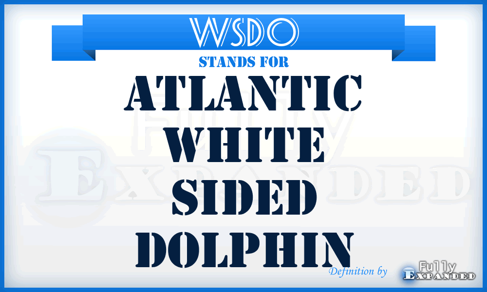 WSDO - Atlantic White Sided DOlphin