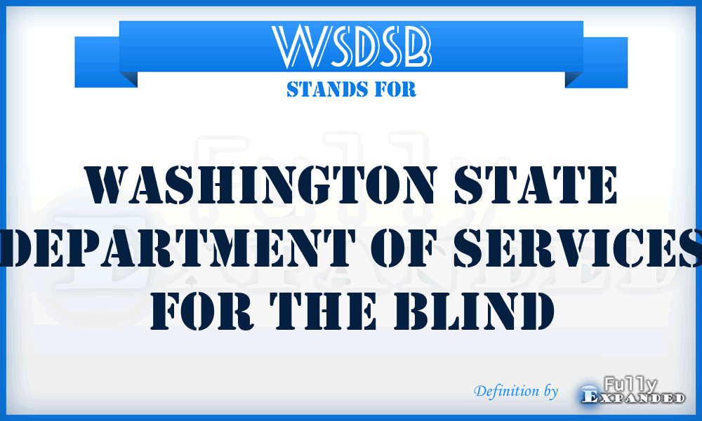 WSDSB - Washington State Department of Services for the Blind