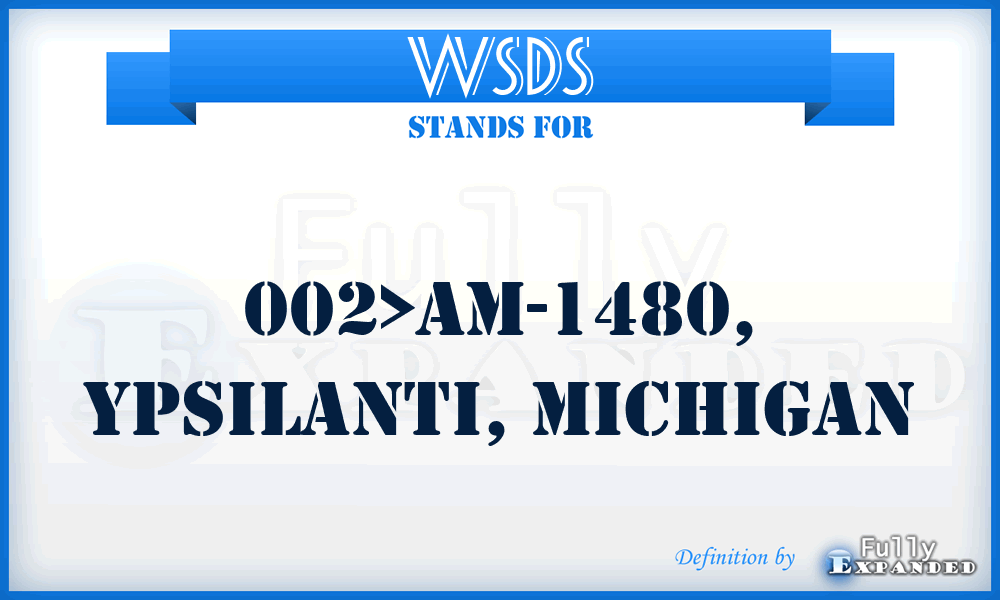 WSDS - 002>AM-1480, Ypsilanti, Michigan