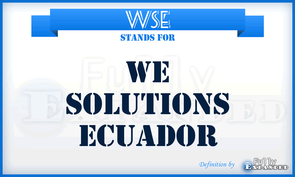 WSE - We Solutions Ecuador