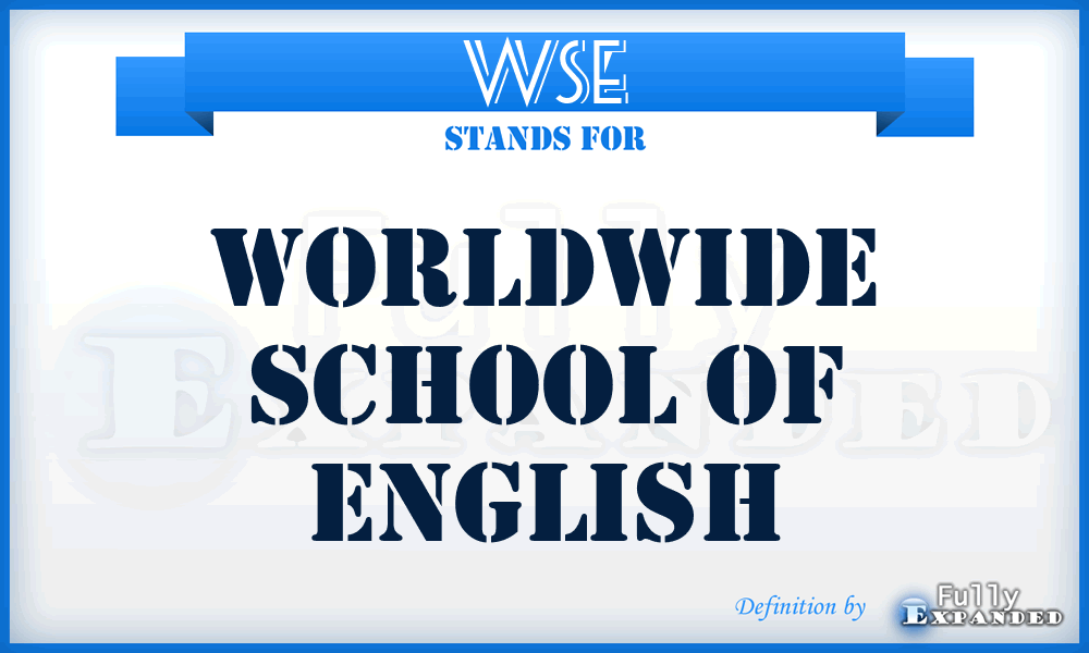 WSE - Worldwide School of English