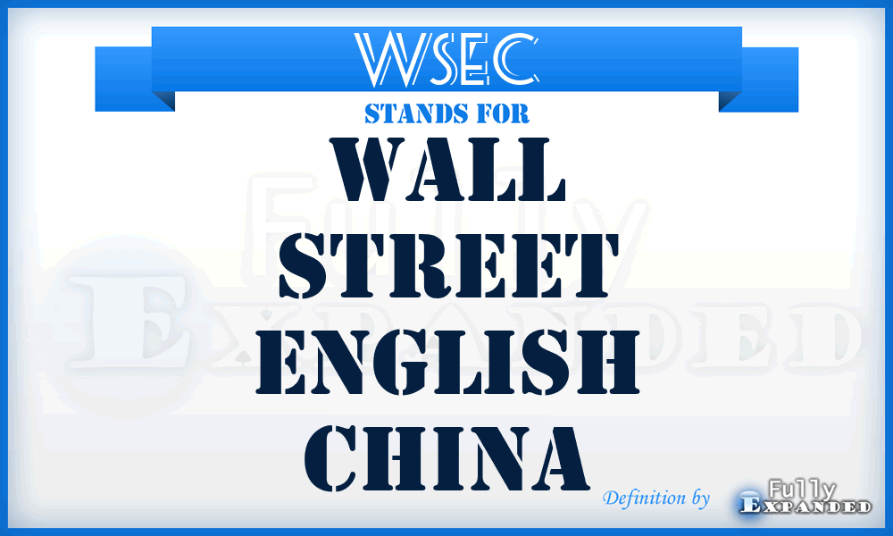 WSEC - Wall Street English China
