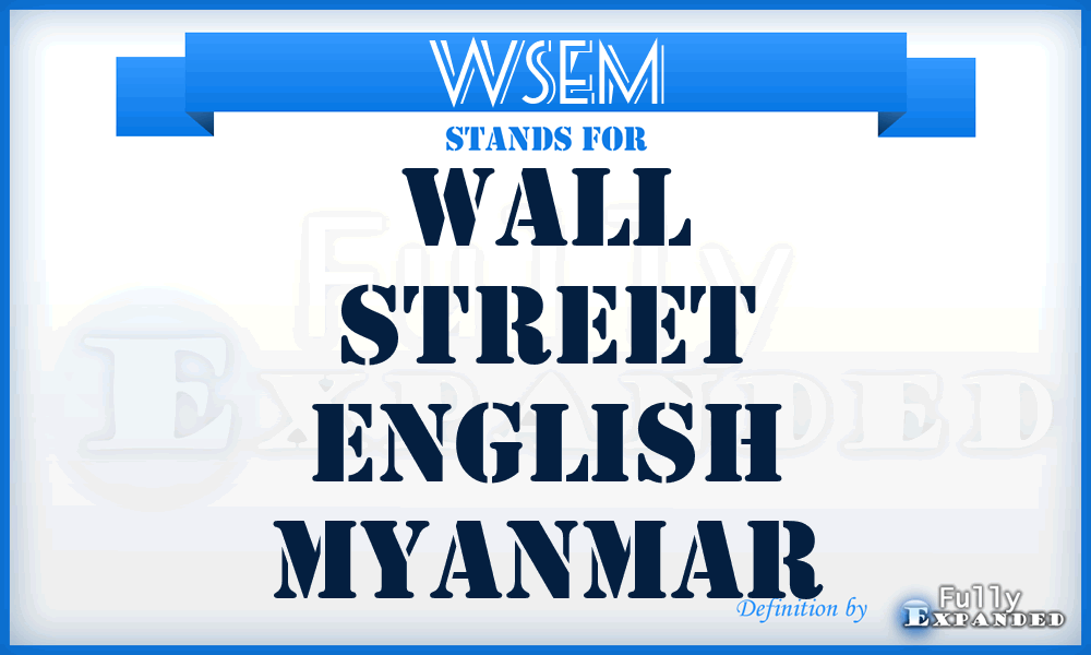 WSEM - Wall Street English Myanmar