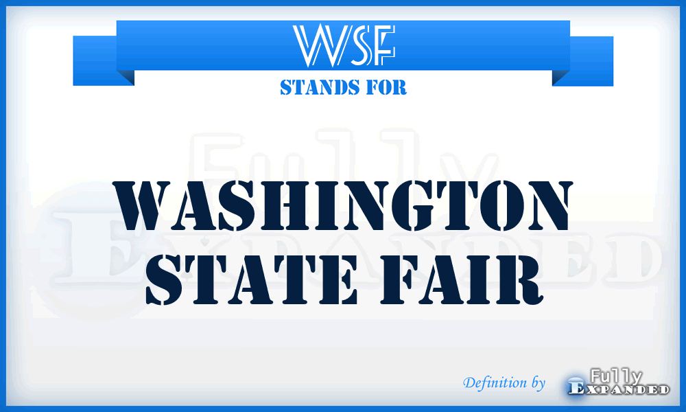 WSF - Washington State Fair