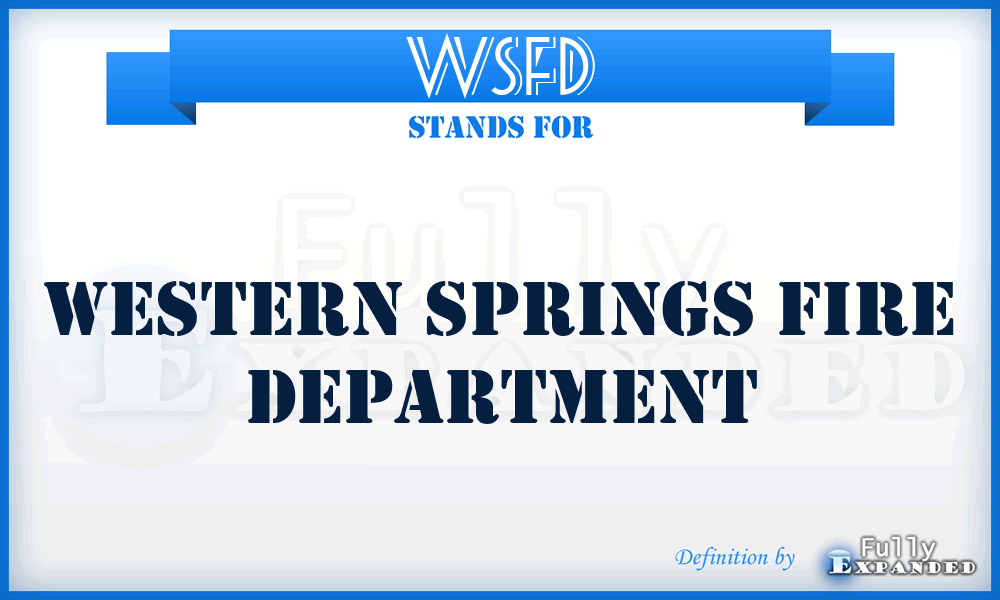 WSFD - Western Springs Fire Department